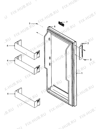 Взрыв-схема холодильника Acec RCO1302 - Схема узла Refrigerator door